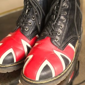 Union Jack Dr. Martens (faux) Side-zip ankle boots